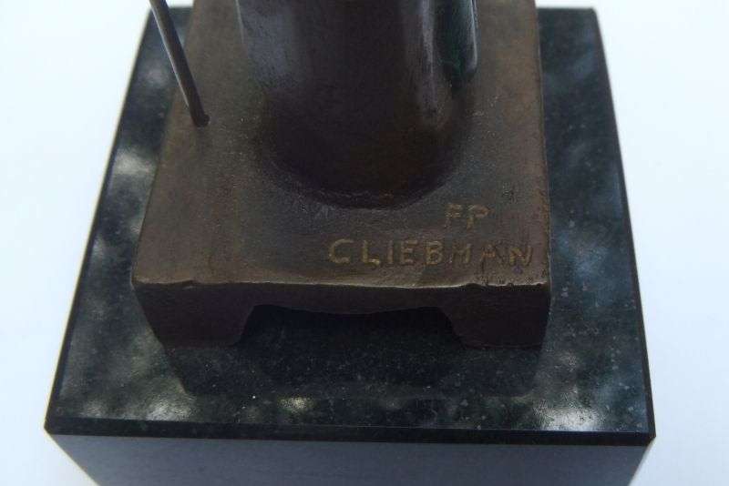 WOW !! A MAGNIFICENT SIGNED SOLID BRONZE STATUE OF A MYSTERIOUS FEMALE FIGURE HOLDING A TRIDENT !!