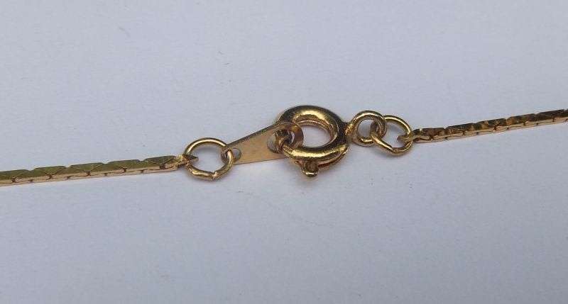 FREE COMBINING - VINTAGE NECKLACE - PLATED , AMBER LOOK