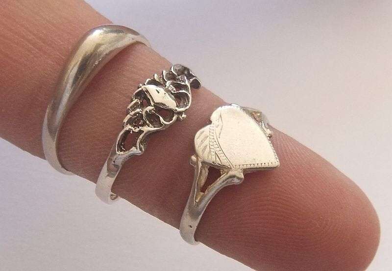 WOW !! STUNNING !! A COLLECTION OF 15 STERLING SILVER RINGS !! ALL DIFFERENT !! BID FOR THE LOT !!