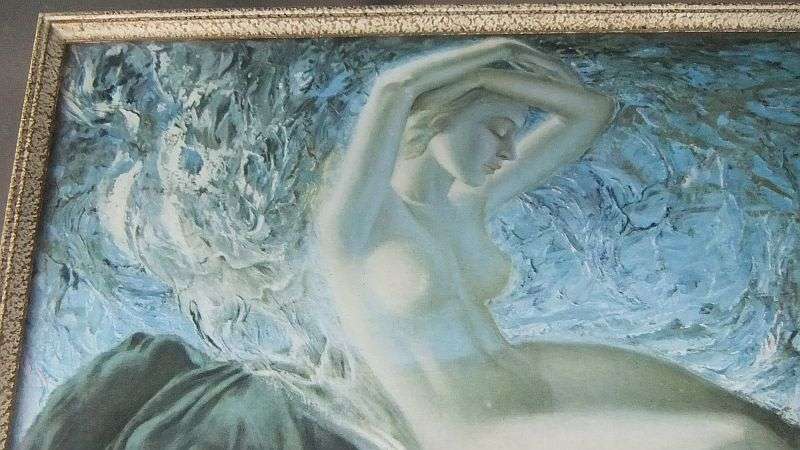 A FANTASTIC RARELY SEEN VINTAGE PRINT OF AN ARTWORK BY VLADIMIR TRETCHIKOFF !! B E A U T I F U L !!