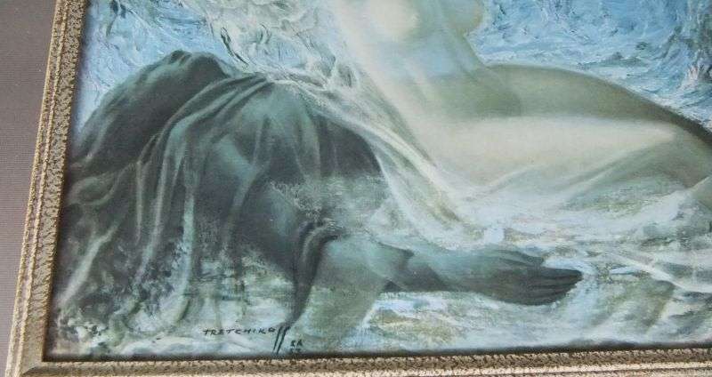 A FANTASTIC RARELY SEEN VINTAGE PRINT OF AN ARTWORK BY VLADIMIR TRETCHIKOFF !! B E A U T I F U L !!
