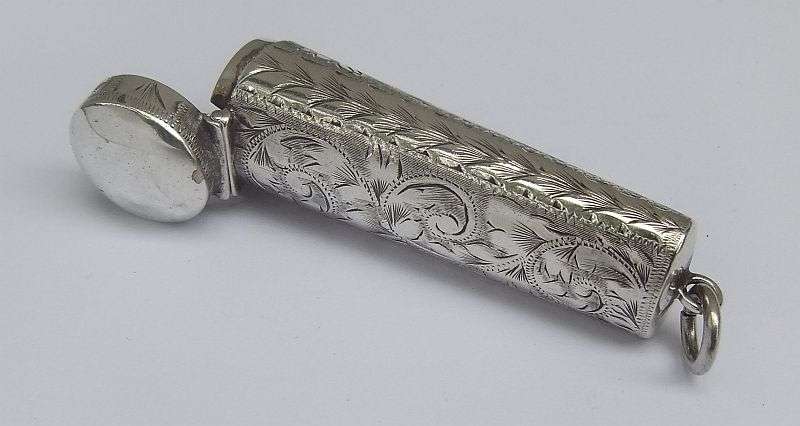 A VERY RARE HALLMARKED STERLING SILVER CHEROOT HOLDER CASE DATED 1902 BIRMINGHAM !! WOW !!