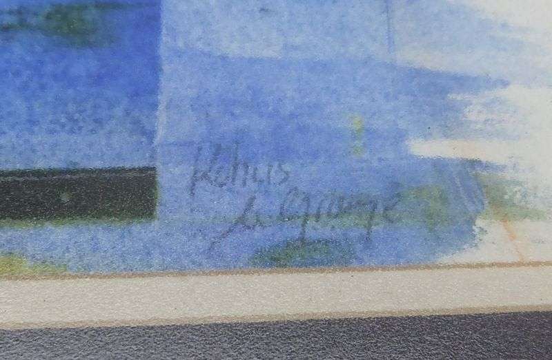 WOW !! A STUNNING ORIGINAL MIXED MEDIA FLORAL STILL LIFE PAINTING SIGNED BY KOBUS LE GRANGE !!