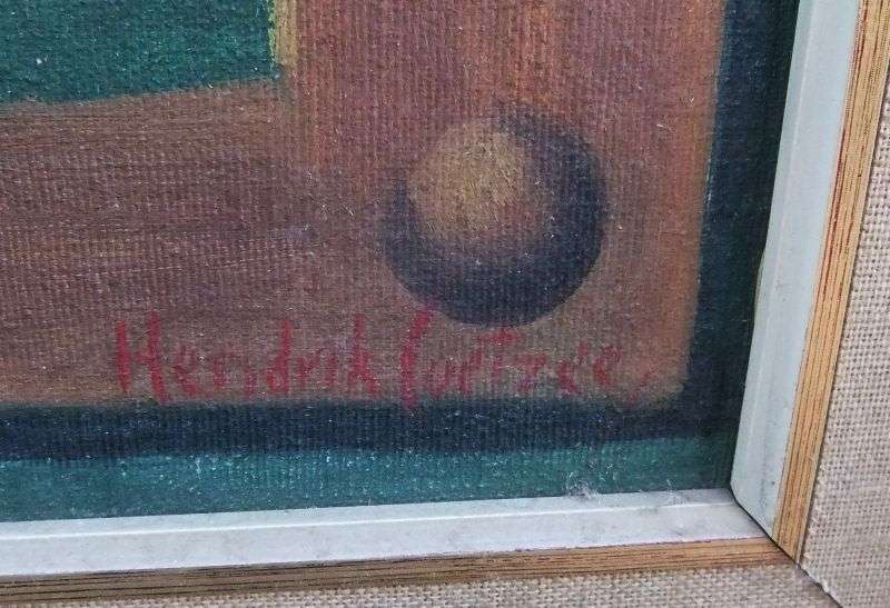 AN EYE CATCHING VINTAGE ORIGINAL OIL ON BOARD BY SA ARTIST HENDRIK COETZEE ...THE VIOLIN ...WOW !!