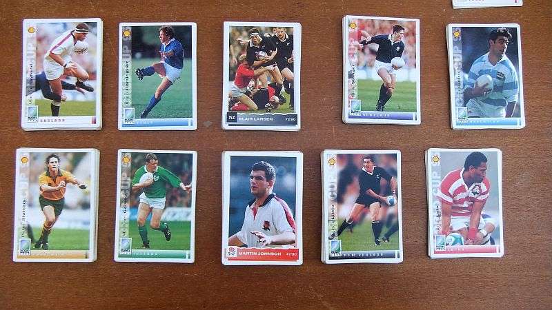 MY COLLECTION OF RUGBY CARDS ...FROM 1992 , 1994 AND THE 1995 RUGBY WORLD CUP !! 259 CARDS IN TOTAL