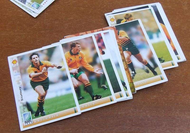 MY COLLECTION OF RUGBY CARDS ...FROM 1992 , 1994 AND THE 1995 RUGBY WORLD CUP !! 259 CARDS IN TOTAL
