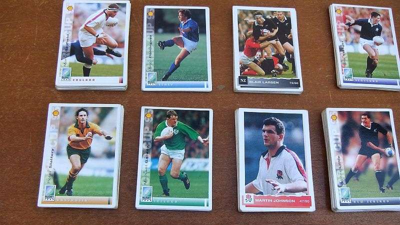 MY COLLECTION OF RUGBY CARDS ...FROM 1992 , 1994 AND THE 1995 RUGBY WORLD CUP !! 259 CARDS IN TOTAL