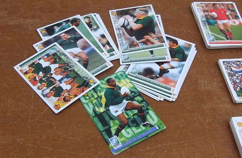 MY COLLECTION OF RUGBY CARDS ...FROM 1992 , 1994 AND THE 1995 RUGBY WORLD CUP !! 259 CARDS IN TOTAL