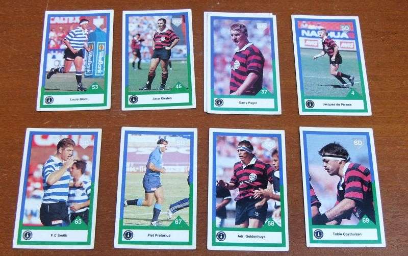 MY COLLECTION OF RUGBY CARDS ...FROM 1992 , 1994 AND THE 1995 RUGBY WORLD CUP !! 259 CARDS IN TOTAL