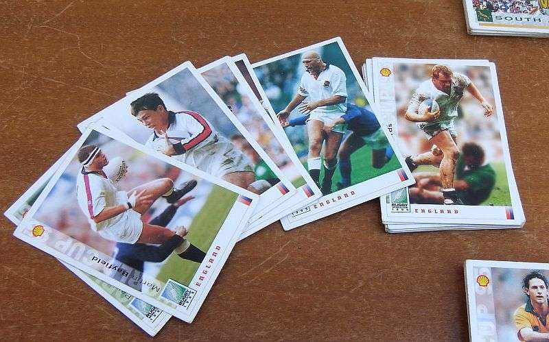 MY COLLECTION OF RUGBY CARDS ...FROM 1992 , 1994 AND THE 1995 RUGBY WORLD CUP !! 259 CARDS IN TOTAL