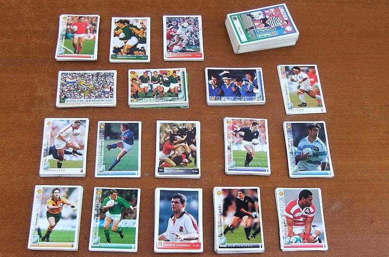 MY COLLECTION OF RUGBY CARDS ...FROM 1992 , 1994 AND THE 1995 RUGBY WORLD CUP !! 259 CARDS IN TOTAL