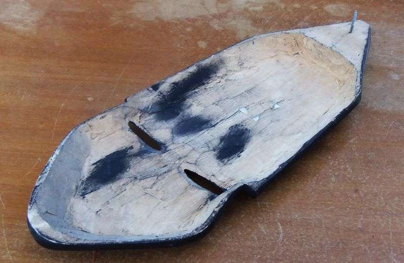 WICKED FINDS !! BID FOR BOTH !! TWO CHARACTERFUL VINTAGE CARVED WOOD AFRICAN MASKS ...