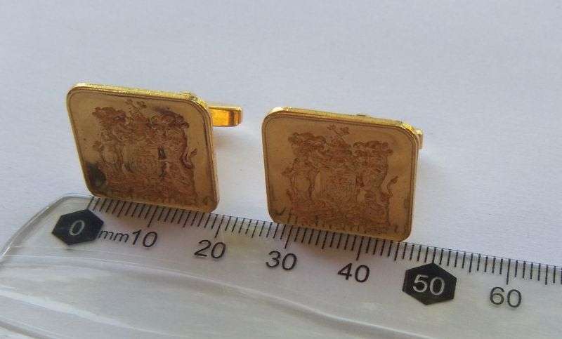 VINTAGE CUFFLINKS - COAT OF ARMS - FREE COMBINING