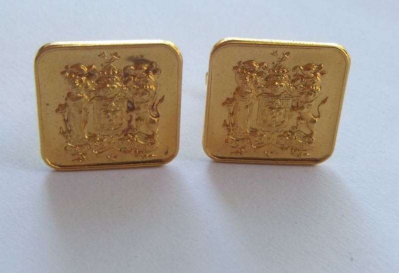 VINTAGE CUFFLINKS - COAT OF ARMS - FREE COMBINING