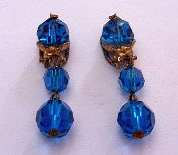 OLD CLIP ON EARRINGS