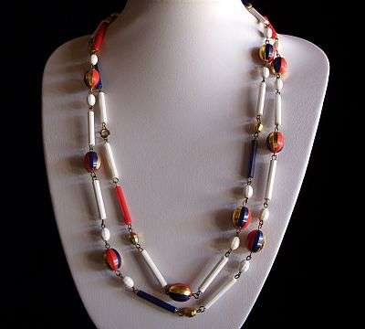 NECKLACE - RED / WHITE / BLUE