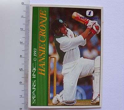 CRICKET TRADING CARD - TOPSPORT TV 1 - 1993 - HANSIE CRONJE