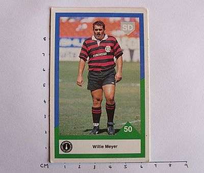 1992 RUGBY CARD - WILLIE MEYER