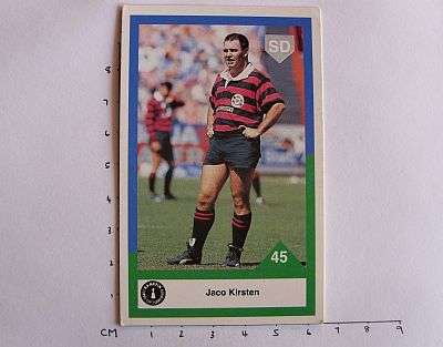 1992 RUGBY CARD - JACO KIRSTEN