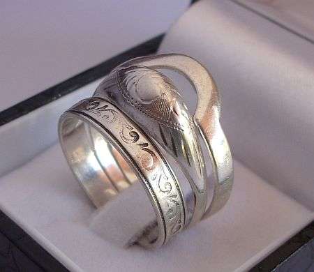 TWO MODERN & ONE VINTAGE SOLID STERLING SILVER RINGS !!!