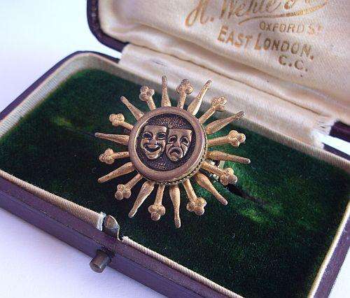 VINTAGE BROOCH - OPERA MASKS
