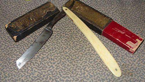 CUT THROAT RAZOR WITH IVORY HANDLE - NESBITT - MANCHESTER - FOR J ONLY !!!!