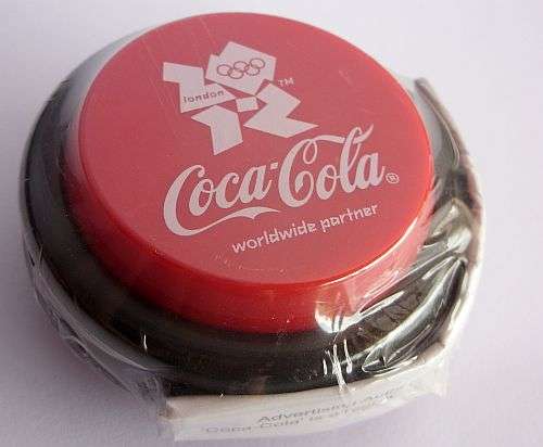 RARE IN SA !! OFFICIAL COCA-COLA ADVERTISING YO-YO MADE FOR THE 2012 LONDON OLYMPICS !!! COOL !!!