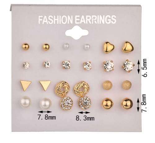 12 pairs earings