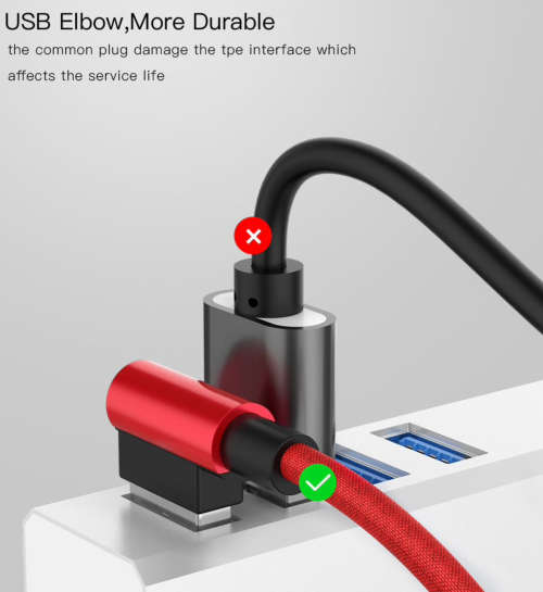 90 Degree USB C fast charging cable