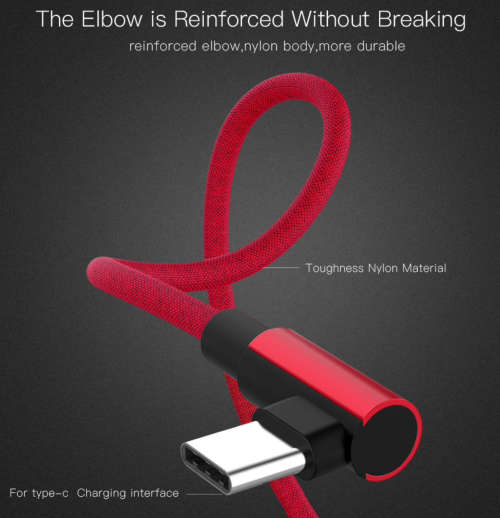 90 Degree USB C fast charging cable