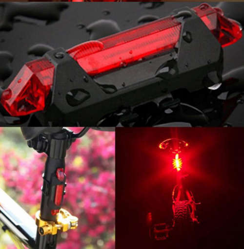 USB rechargeable rear bicycle light