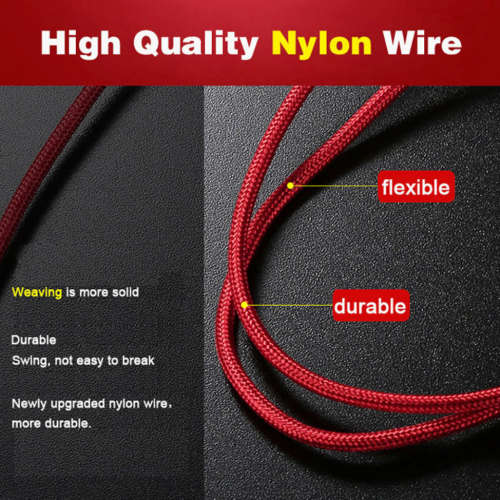 Red NOHON 3-in-1 USB charging cable