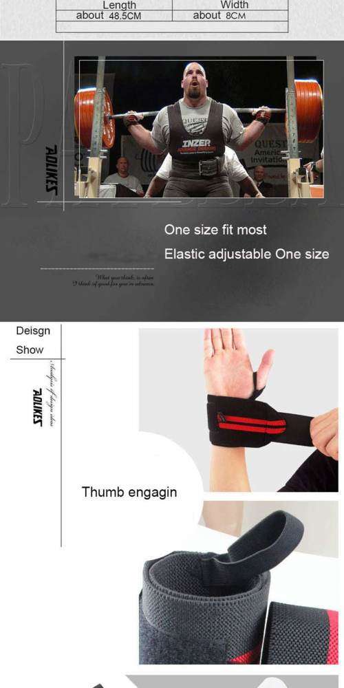 Aolikes weight lifting wristbands