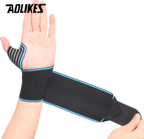 Aolikes Striped weight lifting wristbands