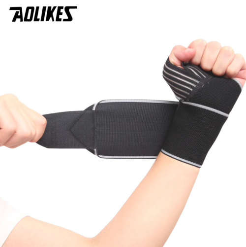 Aolikes Striped weight lifting wristbands