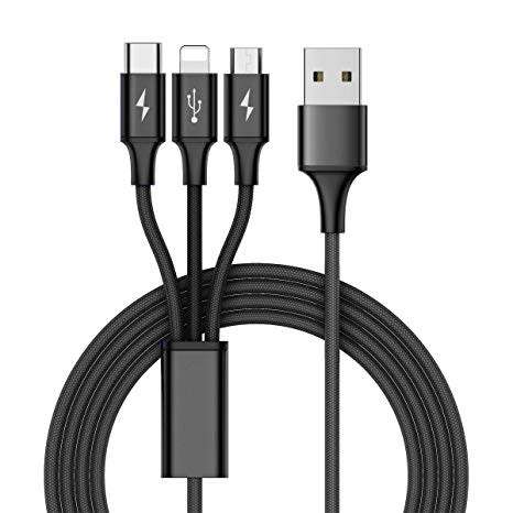 Black NOHON 3-in-1 USB charging cable