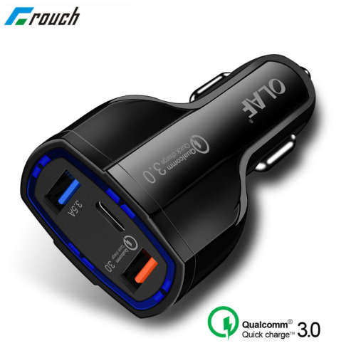 OLAF car phone charger, supports USB & USB C