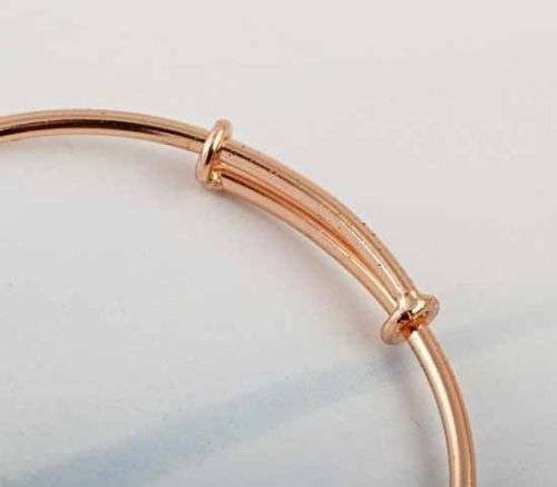 9K Rose GOLD Filled CZ Baby Toddler Butterfly Bangle