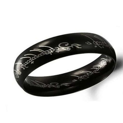 Exquisite! 18K Black Gold Plated 6mm Ring - Size 7 (N 1/2)