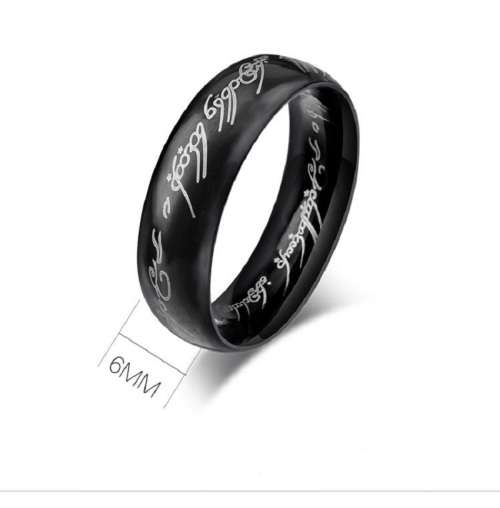 Exquisite! 18K Black Gold Plated 6mm Ring - Size 7 (N 1/2)