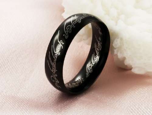 Exquisite! 18K Black Gold Plated 6mm Ring - Size 7 (N 1/2)