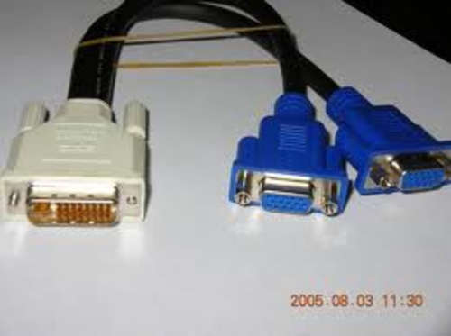 DVI Male to 2xVGA Female