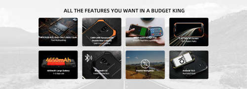 DOOGEE S40 Pro Rugged Phone, 4GB+64GB Waterproof Dustproof Shockproof, MIL-STD-810G 4650mAh Dual sim