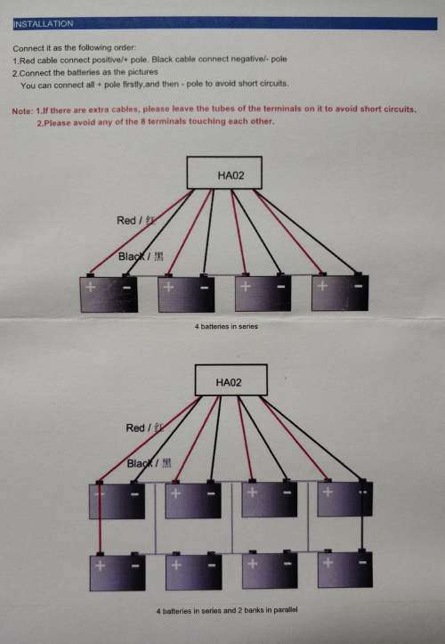 Battery Equalizer HA02 Batteries Voltage balance Lead Acid Battery Connected in parallel series 48v