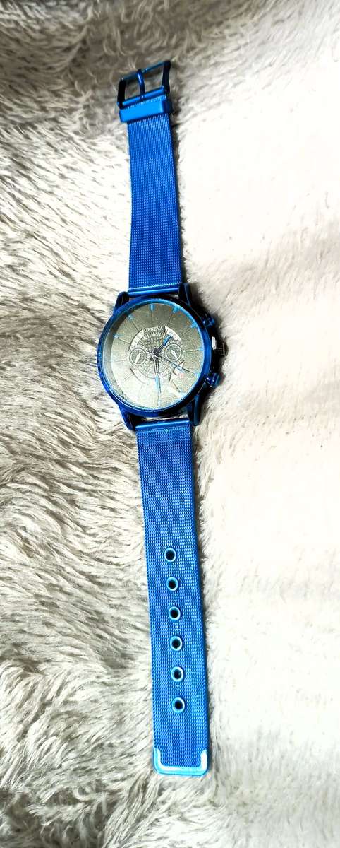 GENEVA WATCHES - UNISEX - BLUE / GOLD / SILVER