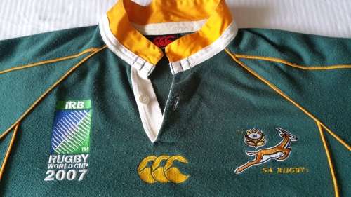 ***AKM - 2007 OFFICIAL SPRINGBOK RUGBY WORLD CUP JERSEY SOUTH AFRICA LICENSED***