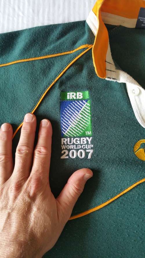 ***AKM - 2007 OFFICIAL SPRINGBOK RUGBY WORLD CUP JERSEY SOUTH AFRICA LICENSED***