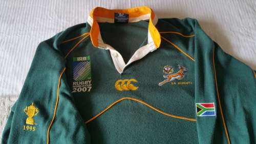***AKM - 2007 OFFICIAL SPRINGBOK RUGBY WORLD CUP JERSEY SOUTH AFRICA LICENSED***