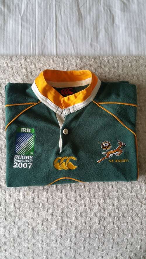 ***AKM - 2007 OFFICIAL SPRINGBOK RUGBY WORLD CUP JERSEY SOUTH AFRICA LICENSED***