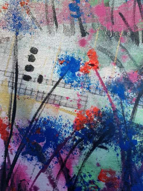 ***Allan Kuhnel - Original abstract painting - A Farmer's City - Decor***